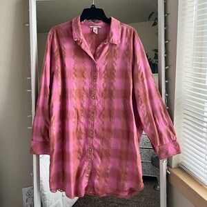 Victoria's Secret Pink and Gold Sleeping Dress